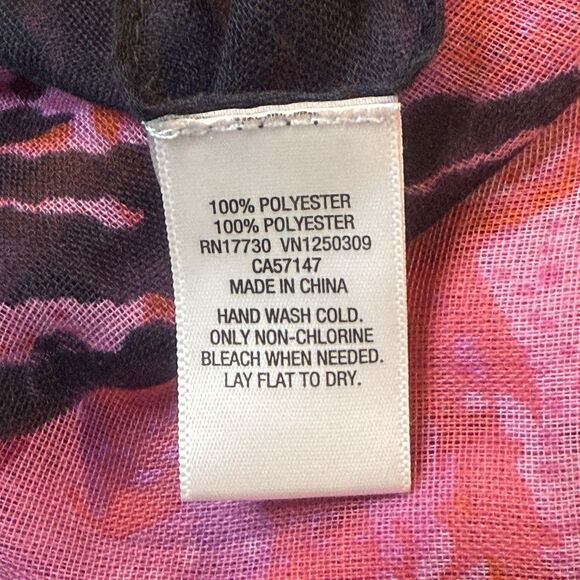 Colorful Women's Scarf Target Brand 72"X42" Pink Black Orange Wrap - Picture 5 of 6